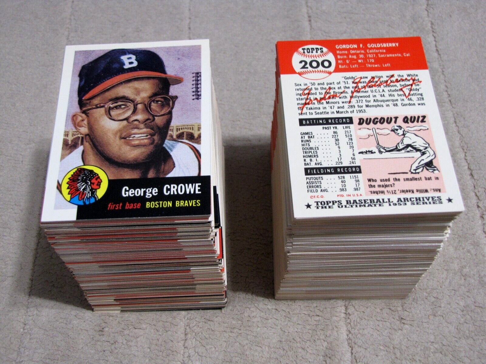 1991  Topps Archives '53 Baseball  (# 1-200) ( Pick Choose Complete) Free Ship