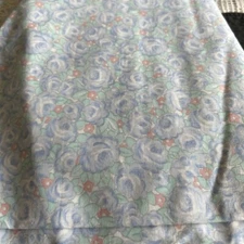 1 yard  Joann Fabric Cotton Light Blue/Flowers Vintage￼