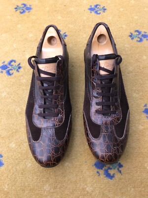 Louis Vuitton Turnschuhe Sneaker Schuhe Moc Krokoleder Wildleder Herren UK 9,5 10,5 43+