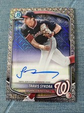 2025 Bowman Chrome Prospect Mojo Auto Travis Sykora Steel Metal Refractor /100