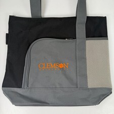 Clemson University Tigers Black Gray Tote Bag Zippered Sports Fan Shoulder Pouch