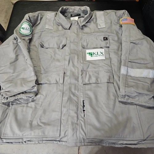 NEESE WEAR FR WELDING JACKET SMOCK BLUE MENS LARGE 42 44 REG EXCELLENT - product listing photo