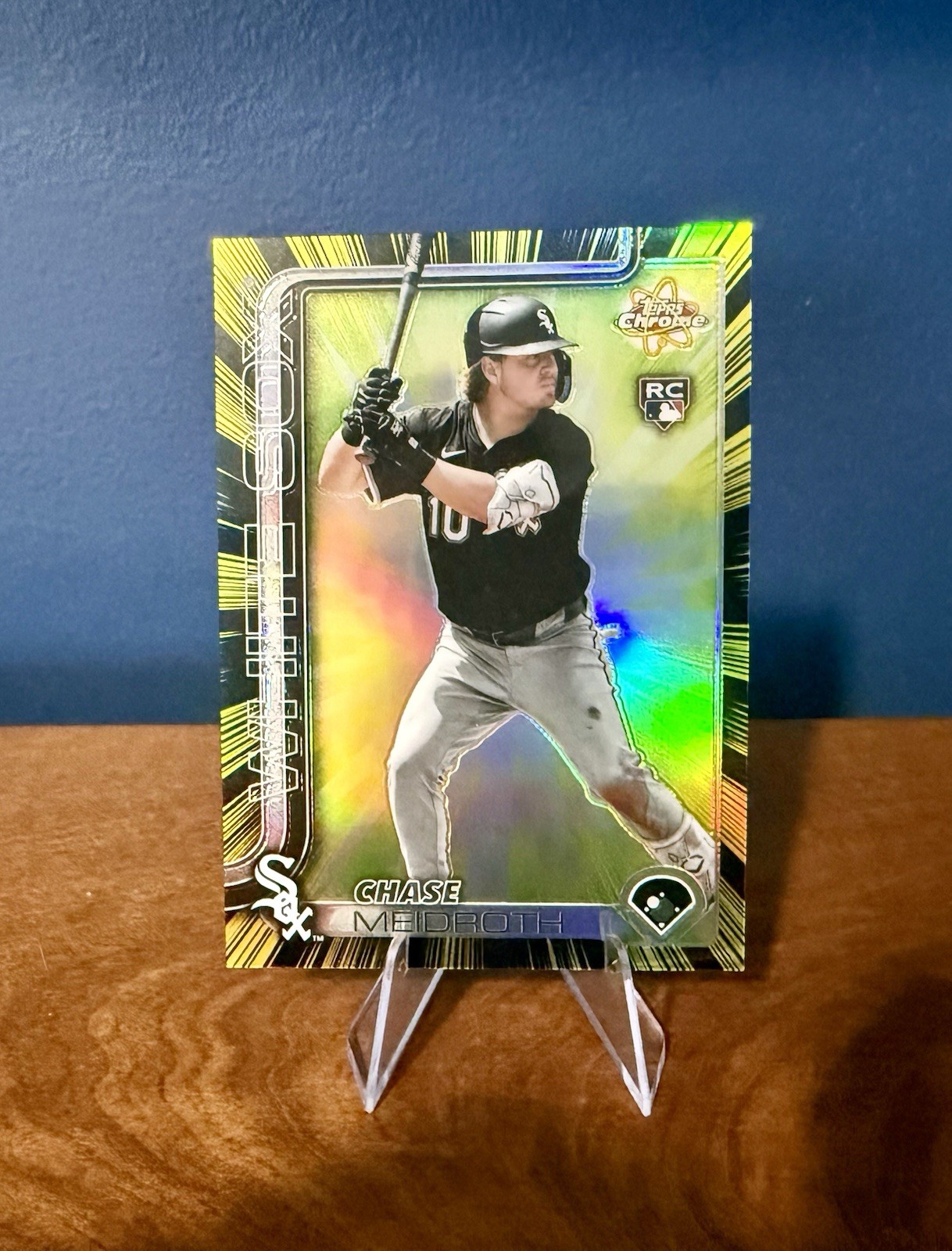2025 Topps Chrome Update Chase Meidroth RC Radiating Rookies RR-31 SSP White Sox
