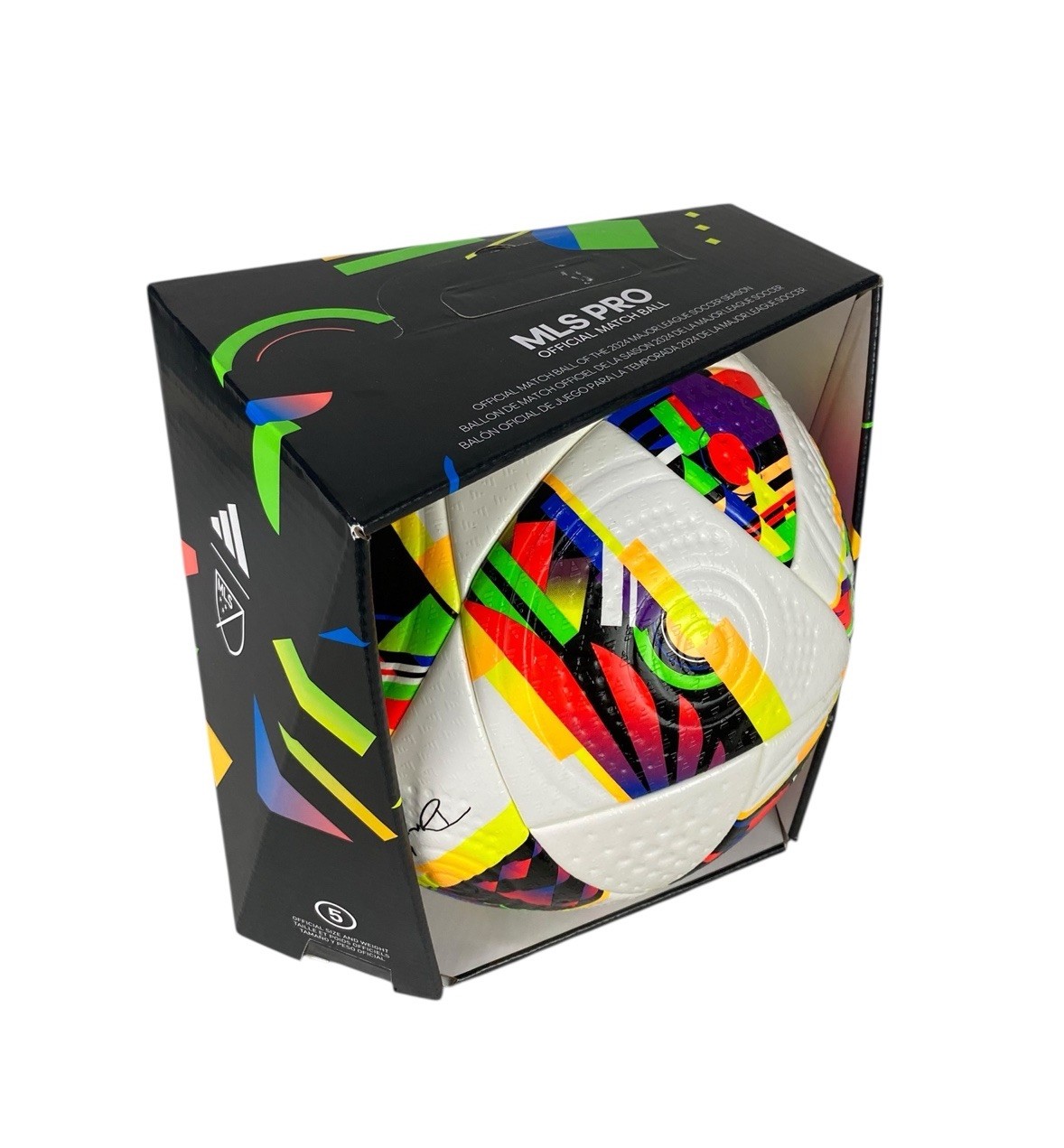 НОВЫЙ Официальный игровой футбольный мяч Adidas MLS Pro 2024 Размер 5 БелыйЧерный 11490₽