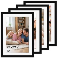 Bilderrahmen Set A4 Schwarz Plexiglas Fotos Poster Rahmen Wanddeko 4 StüCk