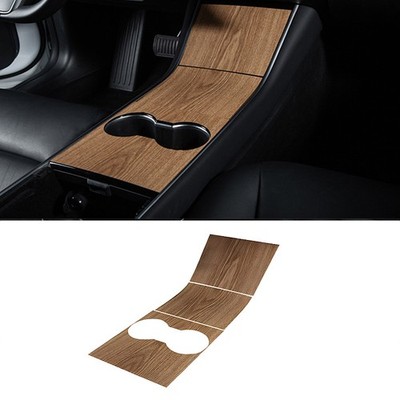 Wood Grain Interior Cup Holder Decal Wrap Sticker für Tesla Model 3 2017-20 kr