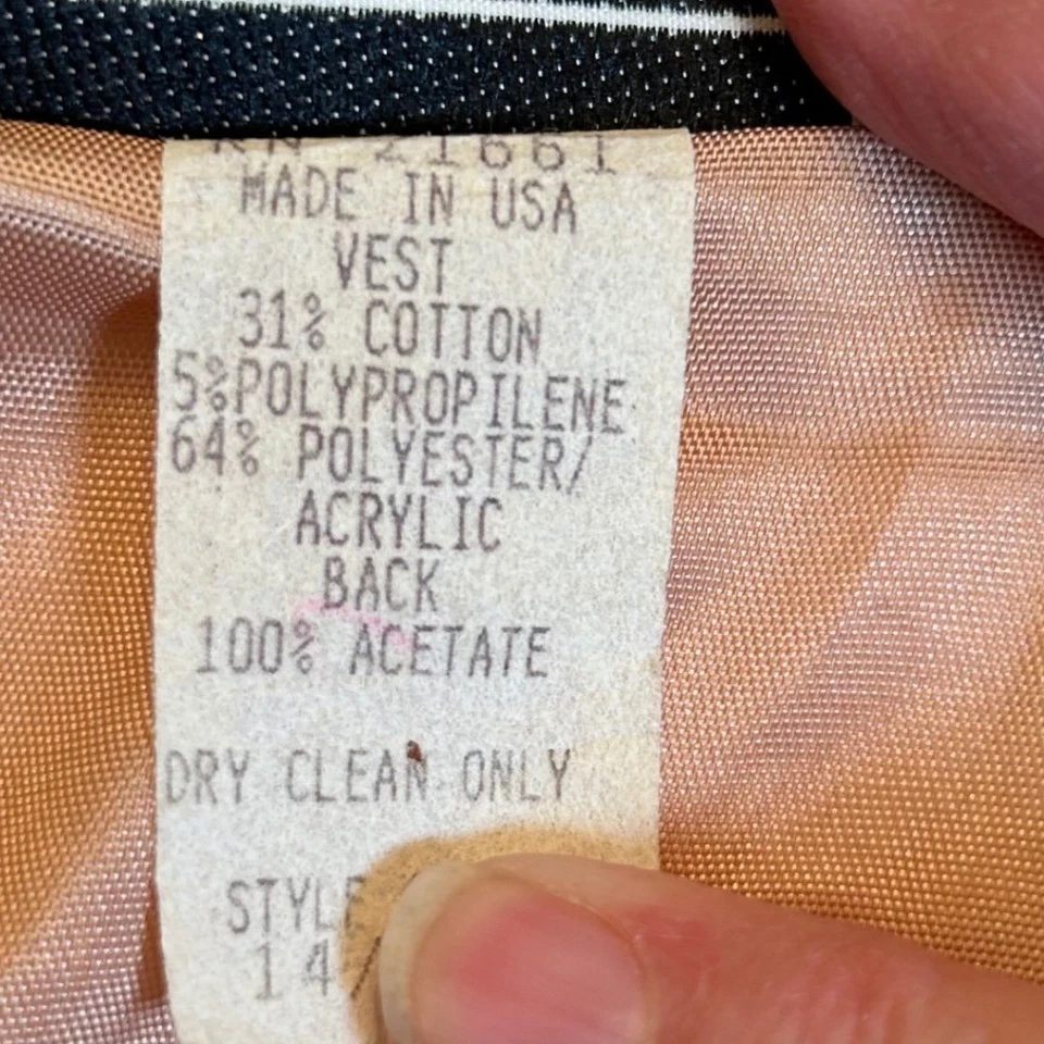 Colete de tapeçaria feminino Fitting Image novidade vintage tamanho 14/16 - Imagem 4 de 4