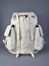 Louis Vuitton Virgil Embossed cowhide leather Backpack white