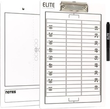 Football White Dry Erase Coaches Clipboard  Double-Side Football Coaching