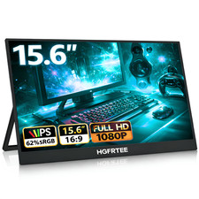 15.6 Inch Portable Display HGFRTEE FHD 1920x1080 IPS Monitor USB-C HDMI Travel