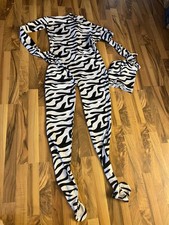 Lycra Ganzanzug, Catsuit , Overall, Gr. XXL,  zebra