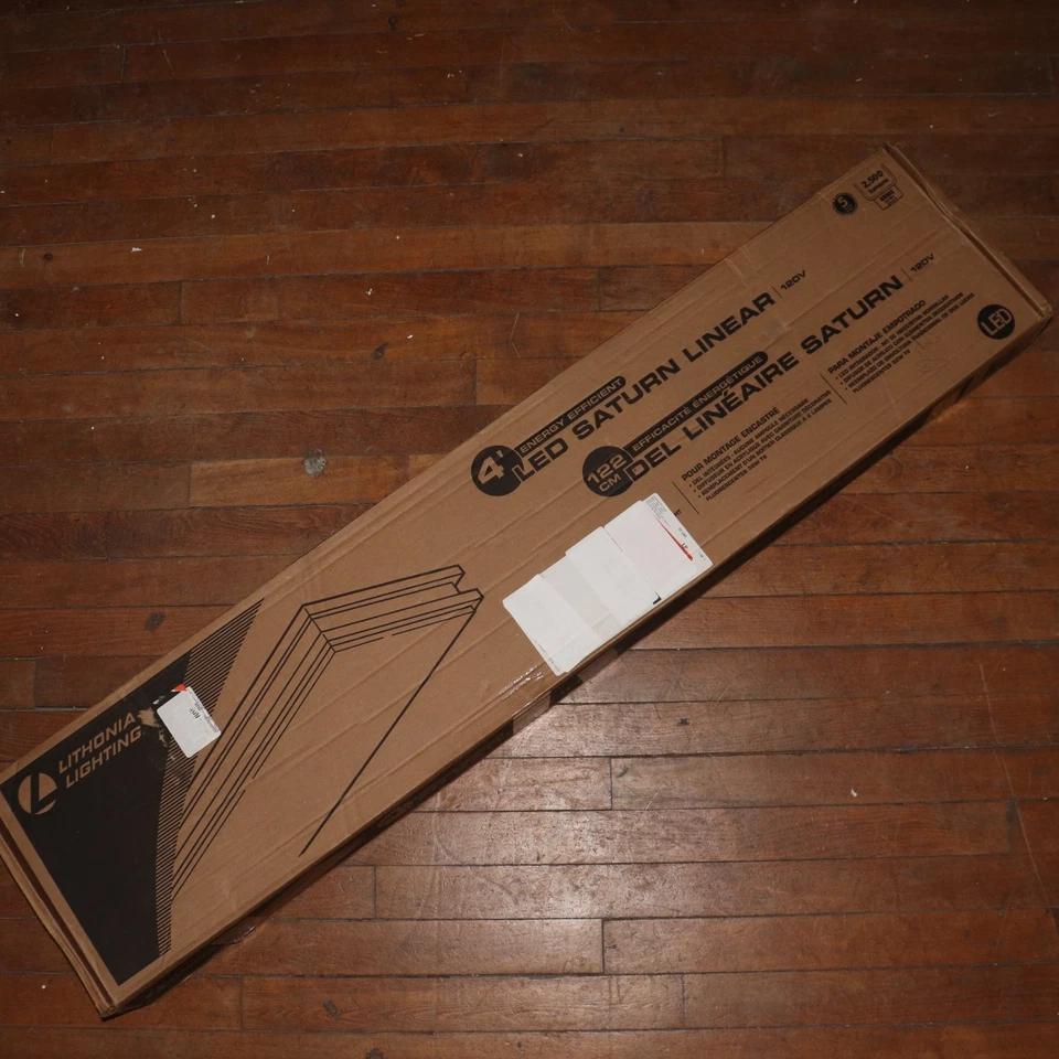 Lithonia Lighting Linear Saturn LED Flush Mount Brushed Nickel - Cracked Plastic - Image 2 of 4