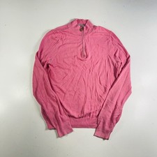 Brooks Brothers 1/4 Zip Pullover Pink Silk Cashmere Men  s Size Medium
