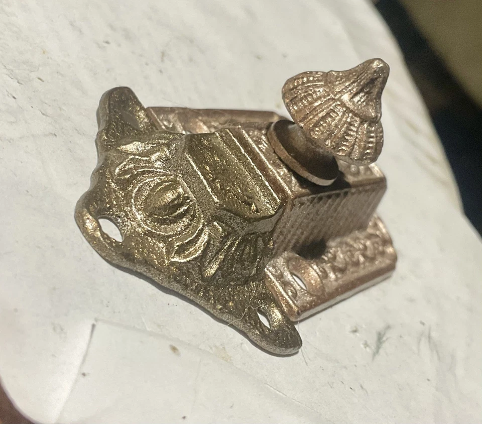 Защелка для двери шкафа шкафа шкафа антикварная оригинальная викторианская декоративная чугунная - Изображение 2 из 4