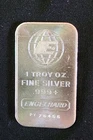 Vintage Engelhard 1 oz. Silver .999 Bar  Globe small E # PY76455