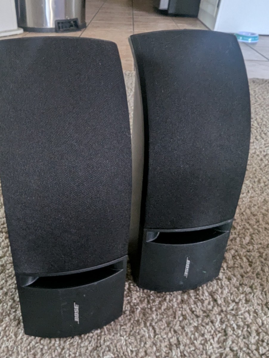 Bose 161 Speaker System Left and Right Speakers Black Bookshelf