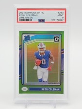 KEON COLEMAN 2024 DONRUSS OPTIC LIME GREEN ROOKIE /50 #263 PSA 9 Q7136