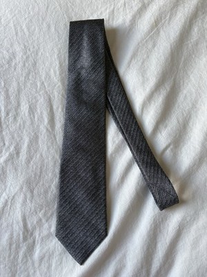 Corneliani Grey Striped Silk Tie