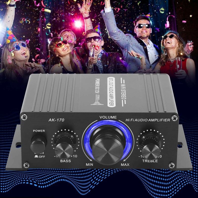 40W HIFI Digital Stereo Audio Amplifier 12V Mini Audio Power Car Amplifier Home