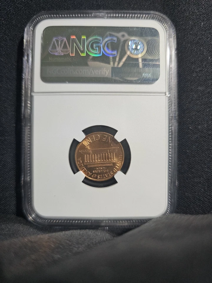 Uncirculated 1966 SMS Lincoln Cent graded MS 66 RD by NGC Cert # 8409632-007 - Image 2 of 2