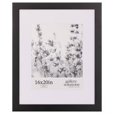 Gallery Solutions 16"x20" Mat to 11"x14" Gallery Photo Frame Black