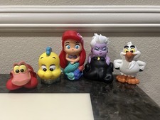 The Little Mermaid Bath Toy Set by Disney - Lot of 5 Ariel, Ursula, Flounder