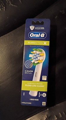 Oral-B FlossAction Replacement Brush Heads White-Pack Of 6 *See Description*