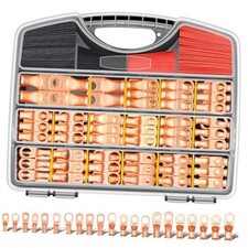 /230PCS Battery Cable Ends Kit AWG 8 6 4 2 1 1/0 2/0 Heavy Handheld box-230PCS