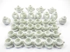 Dollhouse Miniature Ceramic 24/60 White Teapot Cup Saucer Scallop Plate #S 1996