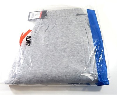 Anta Sports Knit Track Athletic Pants Heather Grey 3XL New 552210518-1