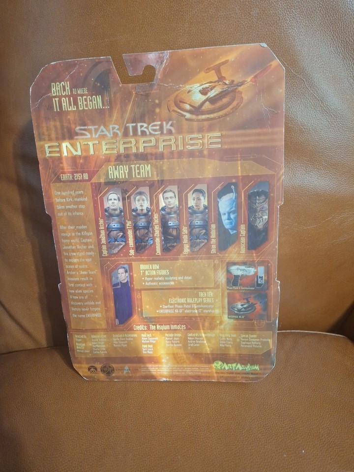 Star Trek Enterprise Broken Bow 7-in Figure Lot of 7 2002 Art Asylum