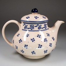 Vintage LAURA ASHLEY Johnson Bros "Petite Fleur" ironstone teapot / lid - c1980s