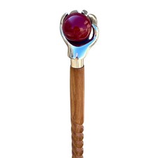 Designer Handle Wooden Spiral Walking Stick-Victorian Walking Cane-Unisex Wooden