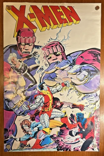 X-MEN - #2 Poster 22x34” 1984 Marvel Comics Wolverine Vintage