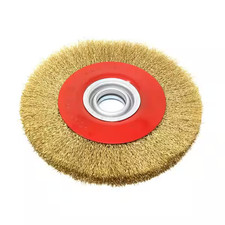 8 In. X 3/4 In. Crimped Steel Bench Wire Wheel with Arbor Adapters