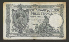 BELGIUM 1000 Francs 1926, P-96 Early Type (1922-1927), Quite Rare Gigantic Note