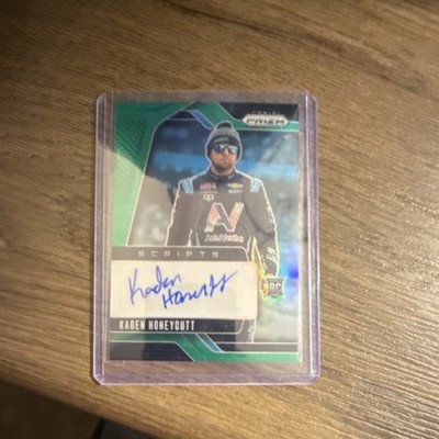 Panini 2025 Prizm NASCAR Scripts Rookie Auto Kaden Honeycutt #S-KHC Pulsar green