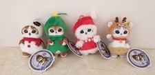 mofusand cat plush charm lot of 4 mascot keychain stuffed animals christmas