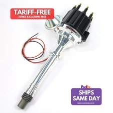 Pertronix Ignition D100710, One Sbc/Bbc Billet Dist. W/ Black Cap & Male Tower 