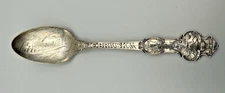 Antique Sterling Silver Nebraska State Spoon by R. Wallace & Sons - Chadron