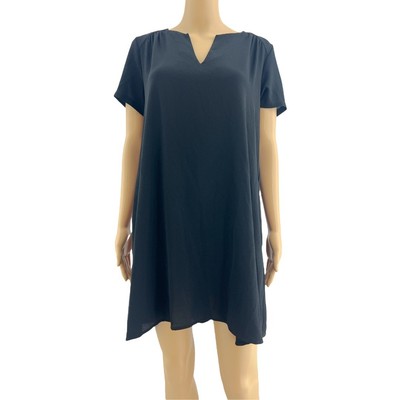 Lush SMALL Black Oversized Short Sleeve Tent Shift Mini Dress