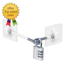 Refrigerator Lock White with Silver White Combination Padlock