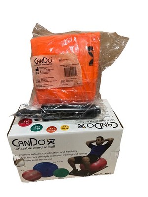 CAN DO Inflatable Performance Health Exercise Ball 21.6  Standard 300lbs-Orange