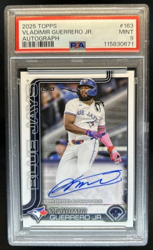 2025 Topps Vladimir Guerrero Jr. Real One Auto Autograph #163 Blue Jays PSA 9