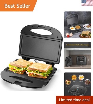 Sandwich Maker with Non-stick Deep Grid Surface for Egg, Ham, Steaks Compact ...