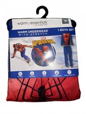 NEW Marvel Spider-Man Boys Warm Underwear Set with Stretch - Size M