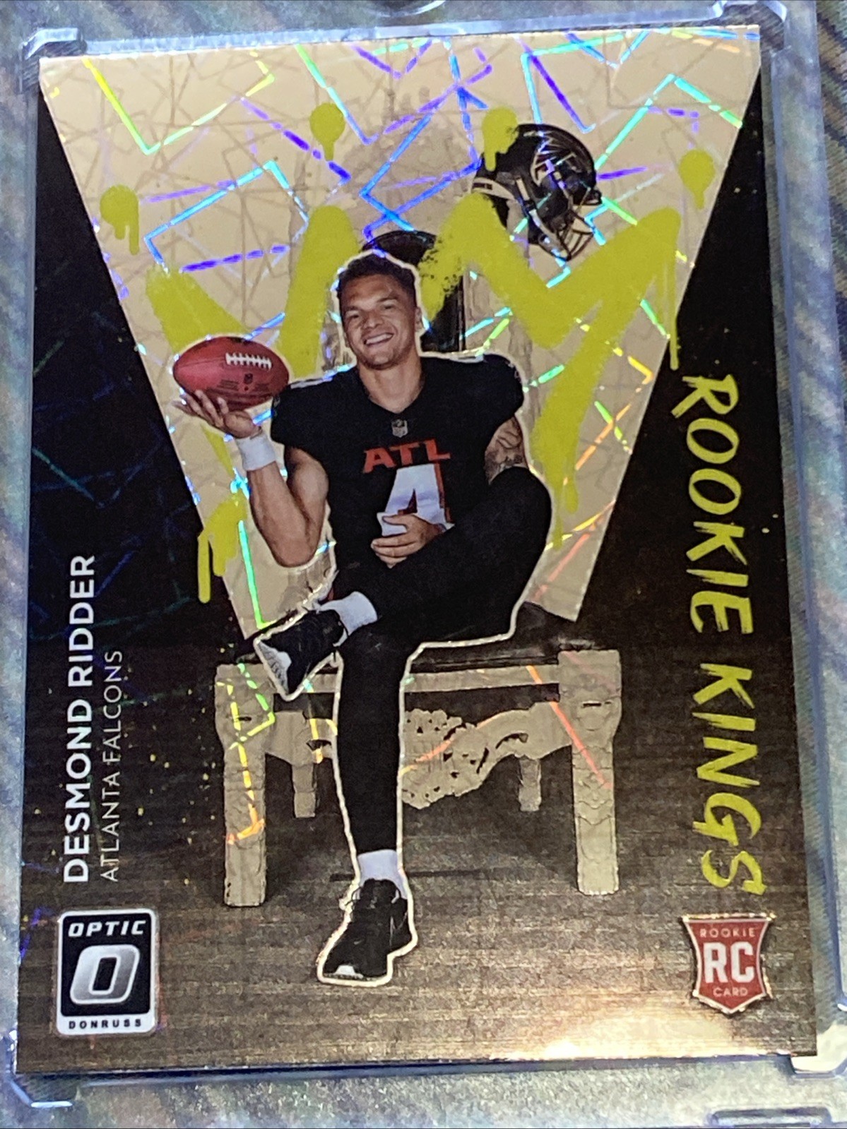 2022 Panini Donruss Optic - Rookie Kings Desmond Ridder #RK-3 (RC) CASE HIT SSP