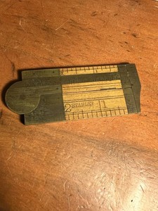 Rare Boxwood Stanley # 13 1/2 Folding 6” Caliper Rule W/ Brass Hinge Unmolested