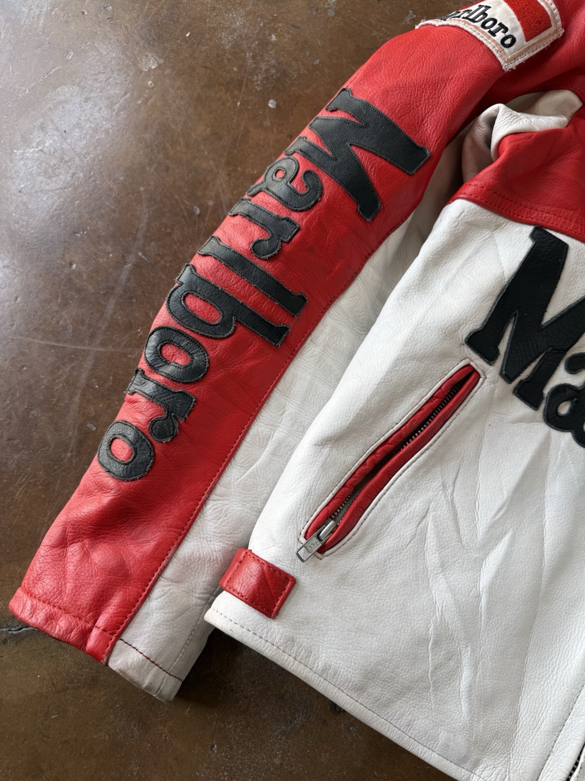 vintage rare Marlboro racing leather jacket image 4