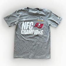 Nike Tampa Bay Buccaneers NFL Tee Youth Small NFC Champions T-Shirt